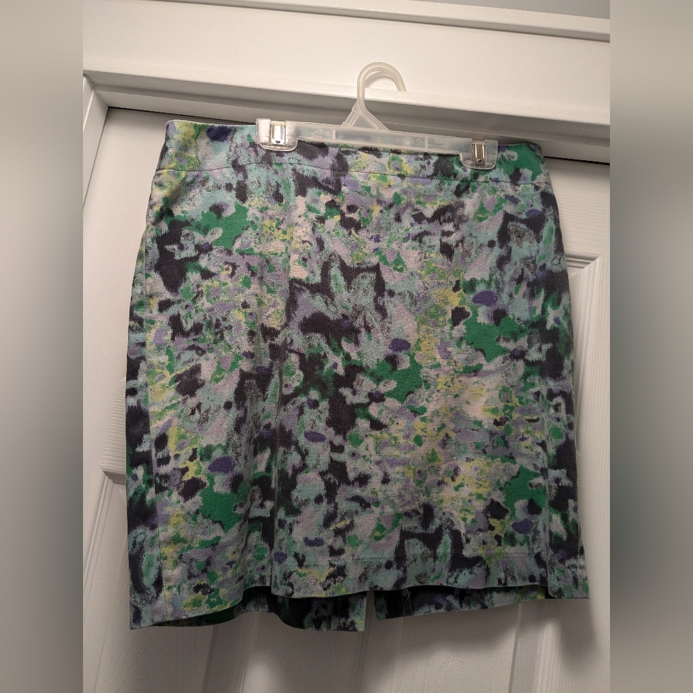 Blue-green mini multi color skirt size 8